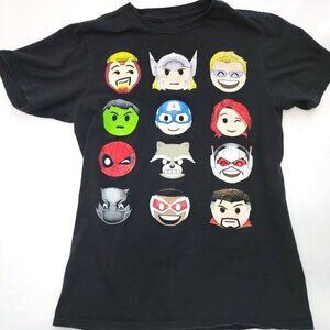 VTG Marvel Avengers Boys Large Shirt Short Sleeve Chibi Characters Hero Faces